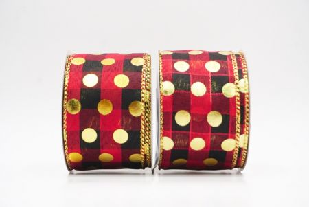 Gold Polka Dots Holiday Wired Ribbon_KF9774.KF9775.KF9776.KF9777.KF9778.KF9779.KF9780.KF9781.KF9782 (1)